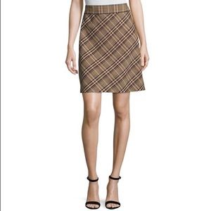 Theory “High-Waist Bexley Plaid Mini Skirt”